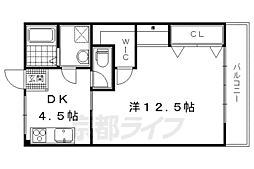 第二望月コーポ 1DKの間取図画像