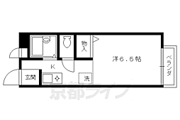オリオン淀 1Kの間取図画像