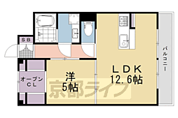 エステート原田 1LDKの間取図画像