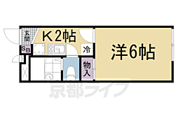 レオパレスサントネ 1Kの間取図画像