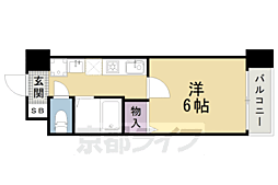 サムティ京都西大路North 1Kの間取図画像