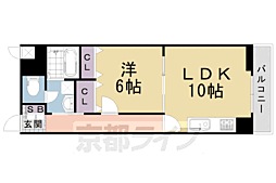 エスポワール2 1LDKの間取図画像