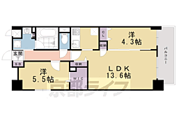 Raffine 京都上鳥羽 2LDKの間取図画像