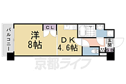リーフセラ・七条 1DKの間取図画像