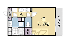 Alpha鴨川(アルファ鴨川) 1Kの間取図画像