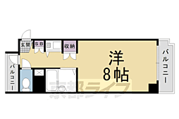ノアーズアーク京都五条 1Kの間取図画像