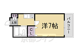 アーバン五条 1Kの間取図画像