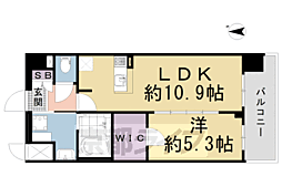 プレサンスTHEKYOTO東福寺EAST 1LDKの間取図画像