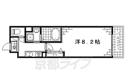 バンブーラン 1Kの間取図画像
