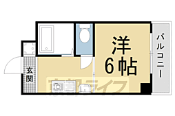 シャーラハイツ 1Kの間取図画像