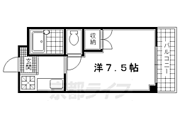 野村ビルスチューデントハイツ野村 1Kの間取図画像