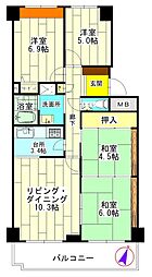 神戸パークシティB棟 4LDKの間取図画像