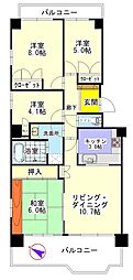 ポートピアプラザE棟 4LDKの間取図画像