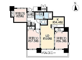 URアクシオス千種  ｜ 愛知県名古屋市中区新栄3丁目（賃貸マンション3LDK・27階・80.27㎡） その2