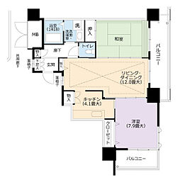 UR都市機構アクシオス千種 2LDKの間取図画像