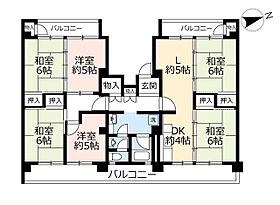 UR岩成台西  ｜ 愛知県春日井市岩成台8丁目（賃貸マンション6LDK・3階・121.32㎡） その2