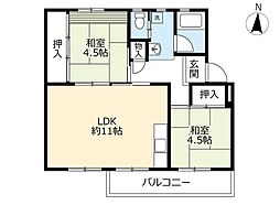 間取図画像 2LDK