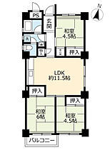 UR高座台  ｜ 愛知県春日井市高座台2丁目（賃貸マンション3LDK・4階・66.14㎡） その2