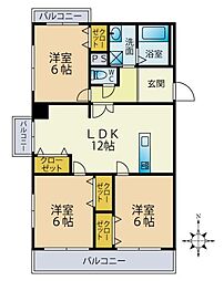 間取図画像 3LDK