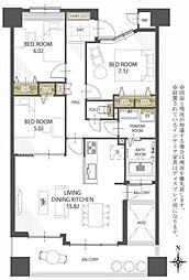間取図画像 3LDK