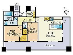 間取図画像 2SLDK