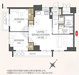 エクレール愛宕 2LDKの間取図画像