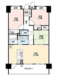J'sマンション新宮ステーション 3LDKの間取図画像