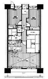ペルル企救丘壱番館 3LDKの間取図画像