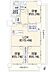 間取り：80.05ｍ2の広々3LDK+WIC！5階南東向き角部屋！