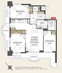 ライオンズマンション南福岡第2 3LDKの間取図画像