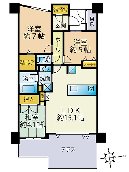 WIC+SIC付きの3LDK!