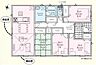 間取り：将来も安心の平屋建て4LDK！全居室6帖以上で各部屋広々♪