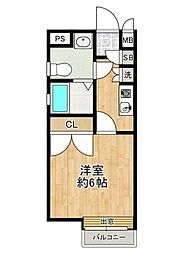ダイナコートエスタディオ大濠公園2 1Kの間取図画像