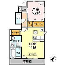 グランモアはら 106 ｜ 山口県宇部市大字東須恵4013-1（賃貸アパート1LDK・1階・43.23㎡） その2