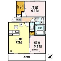 グランディール　ウベ　A棟 101 ｜ 山口県宇部市大字中山708-1（賃貸アパート2LDK・1階・53.50㎡） その2