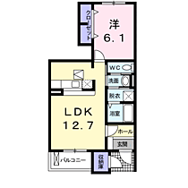 山口県宇部市野原１丁目9-15（賃貸アパート1LDK・1階・46.03㎡） その2