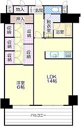 ロジェ稲穂 1LDKの間取図画像