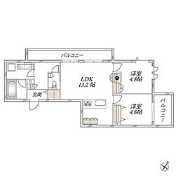 Grand Nobie Omori 2LDKの間取図画像