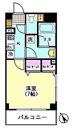 サンハイム蒲田 1Kの間取図画像