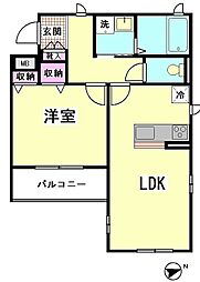 Marche 1LDKの間取図画像