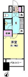 東京蒲田スクエアタワー 1Kの間取図画像