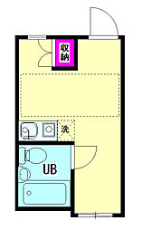 リエール東六郷 ワンルームの間取図画像