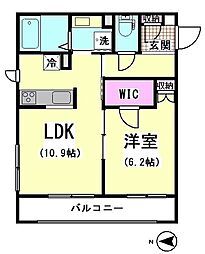 リビオン3 1LDKの間取図画像