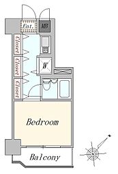 ライオンズマンション仲六郷 ワンルームの間取図画像