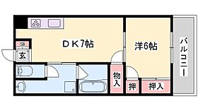 兵庫県姫路市神子岡前１丁目（賃貸マンション1DK・2階・36.45㎡） その2