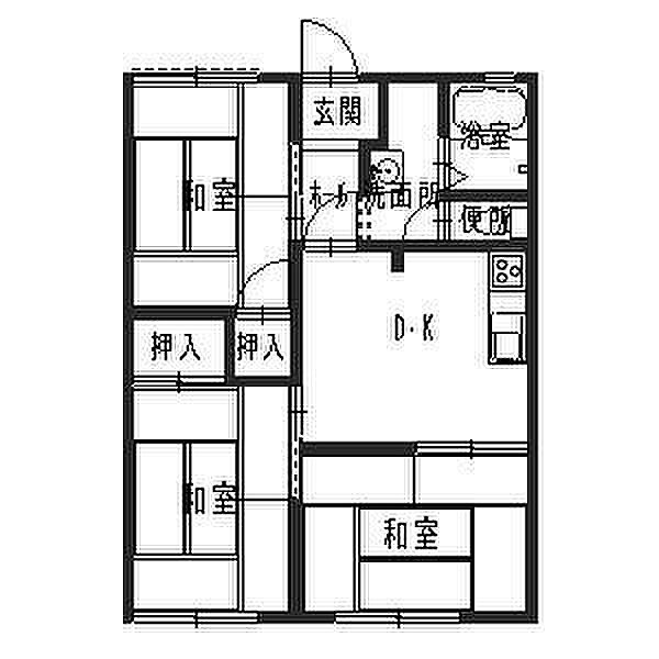 兵庫県姫路市広畑区蒲田２丁目(賃貸アパート3DK・1階・48.36㎡)の写真 その2