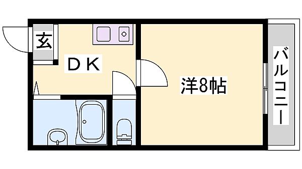 シャインコスモマンション 406｜兵庫県加東市松沢(賃貸マンション1DK・4階・28.00㎡)の写真 その2