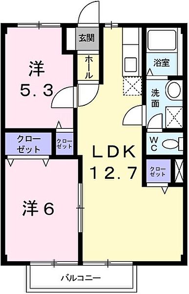 兵庫県姫路市下手野２丁目(賃貸アパート2LDK・2階・52.17㎡)の写真 その2