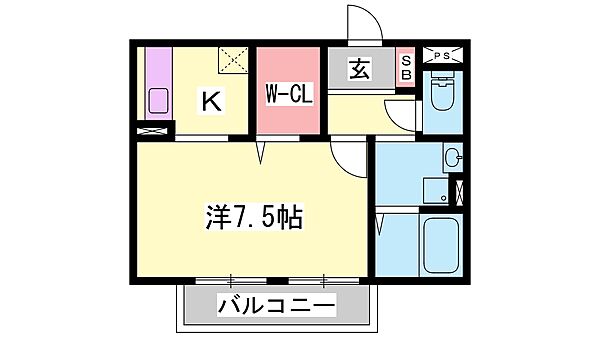 兵庫県姫路市東延末４丁目(賃貸アパート1K・1階・29.50㎡)の写真 その2