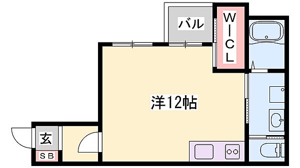 兵庫県姫路市紺屋町(賃貸マンション1R・3階・34.65㎡)の写真 その2